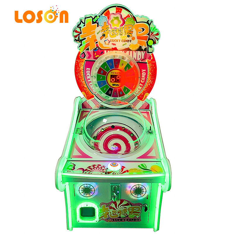 High Profitable Arcade Sugar bead mini Coin Operated Lottery Ticket candy gift children Amusement park game Machine