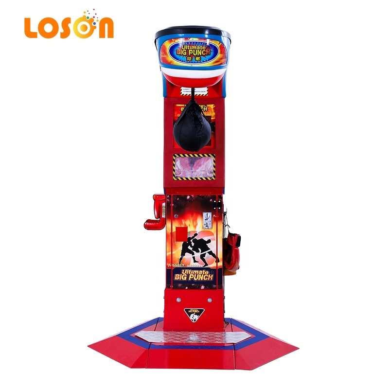 Coin operated arcade card payment punching bag kick matching vending training electronic boxing gaming machine price