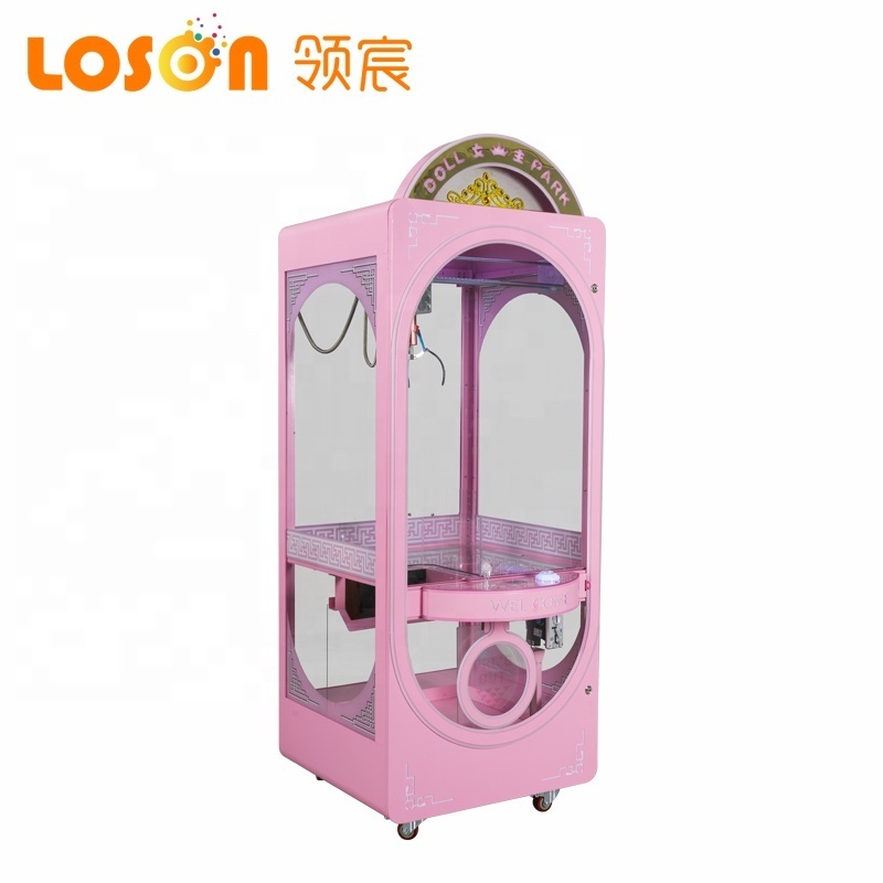 indoor custom arcade products bill acceptor crane claw machine plush toys plush coin operated games