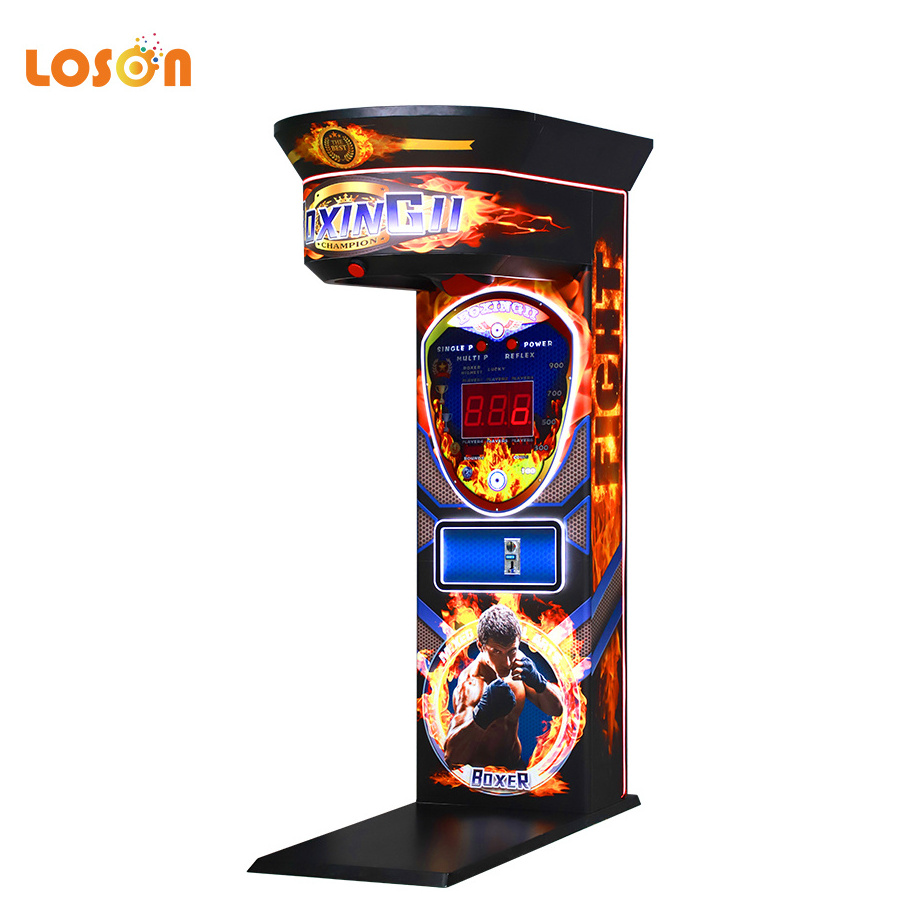 Coin operated arcade card payment punching bag kick matching vending training electronic boxing gaming machine price