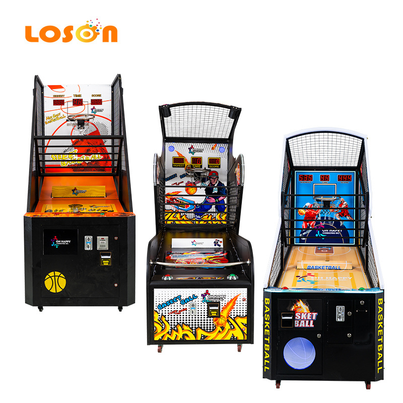 Automatic electronic street hoops carnival buy coin operated shooting basketball skill game arcade machine