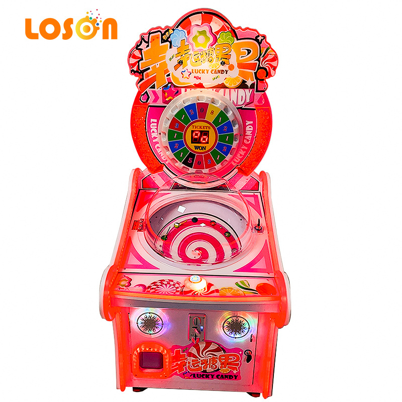 High Profitable Arcade Sugar bead mini Coin Operated Lottery Ticket candy gift children Amusement park game Machine