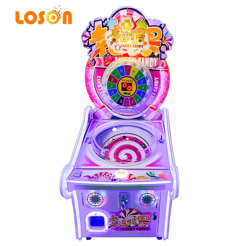 High Profitable Arcade Sugar bead mini Coin Operated Lottery Ticket candy gift children Amusement park game Machine