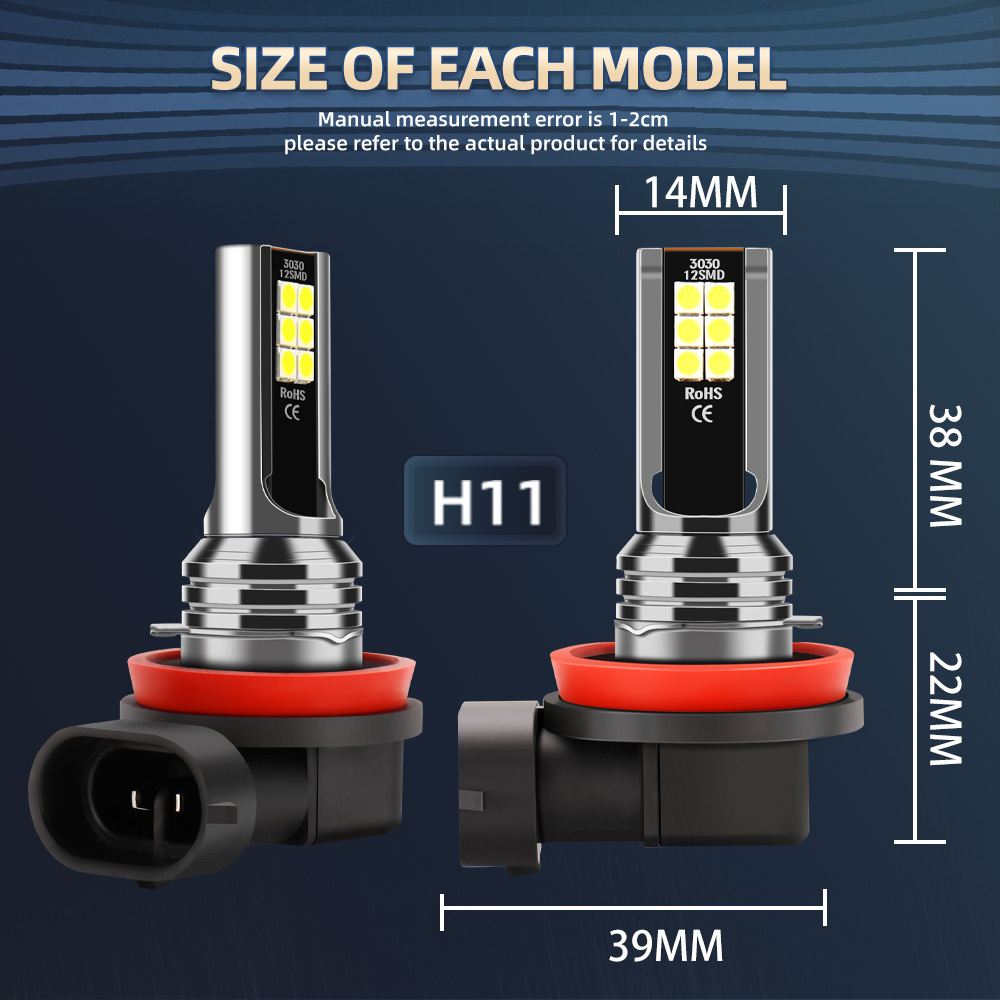 roadsun 6x LED Headlight Bulbs 9005/HB3 H11/H9 High Low Beam Fog lights H11/H8 Combo Replacement Kit For Honda Odyssey 2011-2020