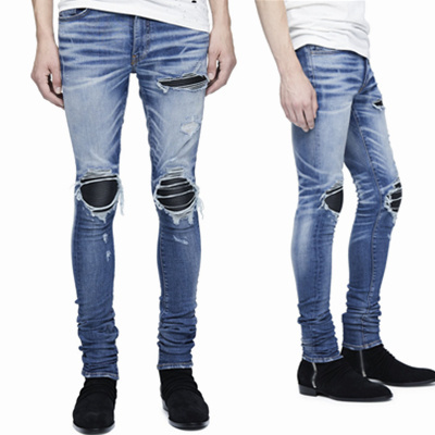 OEM wholesale china new model biker jeans pants al por mayor luxury damaged jeans