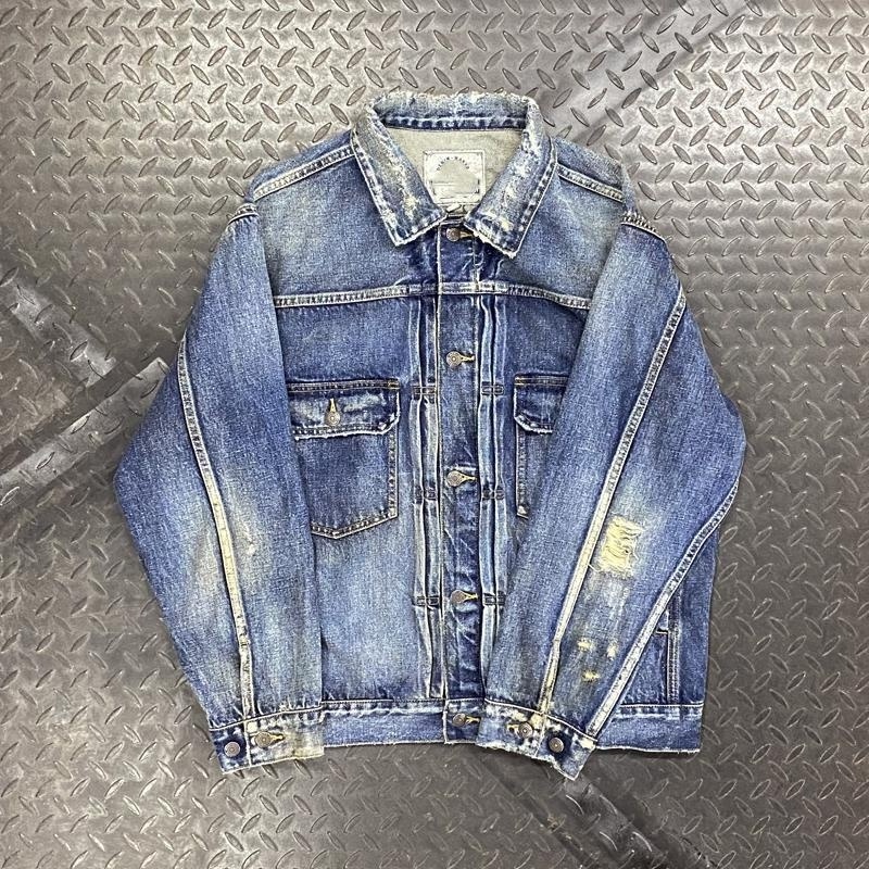 Lotfeel fashion wholesale High quality Vintage washed jeans denim jacket