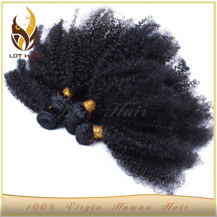 Top quality unprocessed afro kinky hair extension, natural curly hair extensions, virgin Brazilian afro kinky human hair