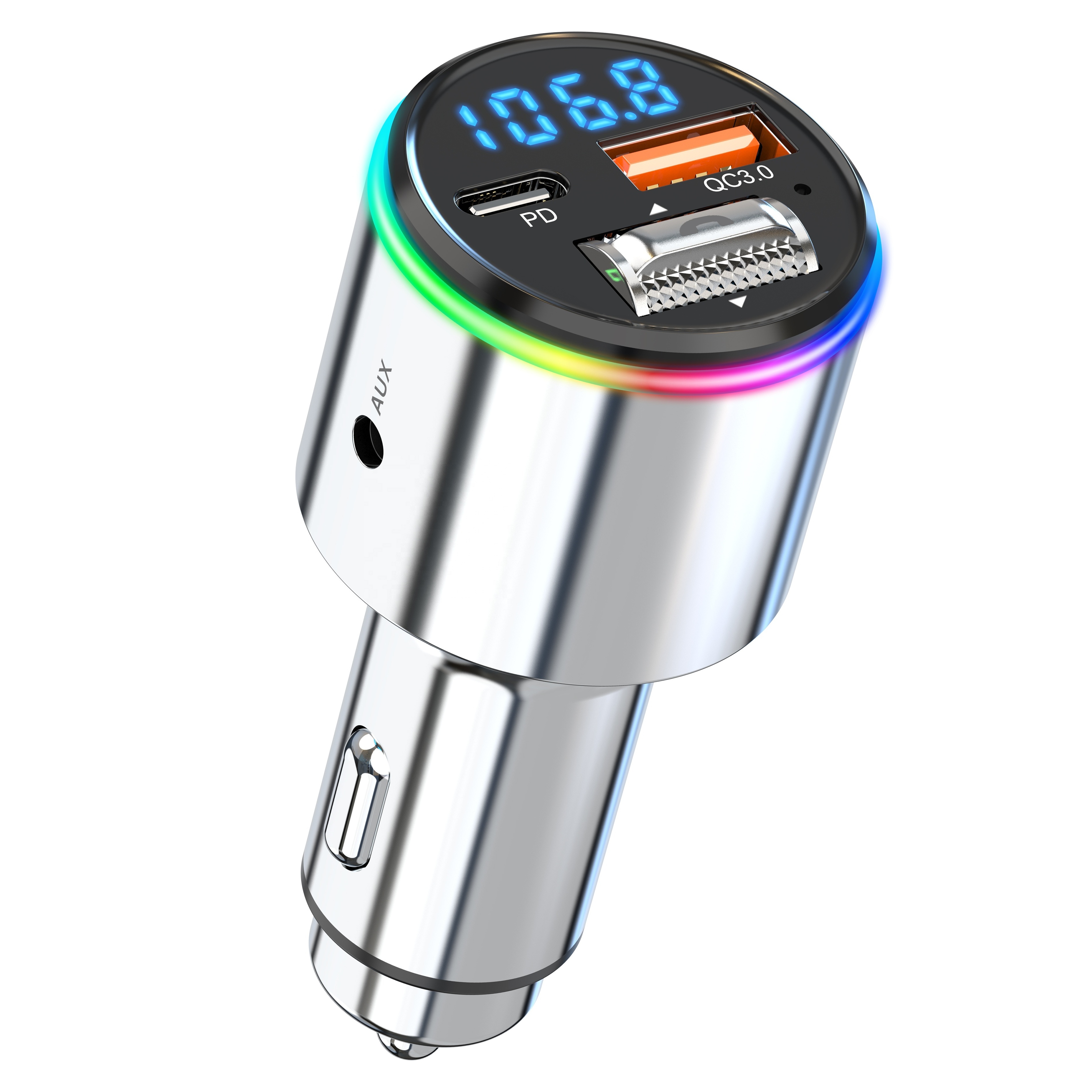 FM Transmitter With Car MP3 Player Fast Charging QC 3.0  Hand-free Call Dual PD Charger Bluetooth