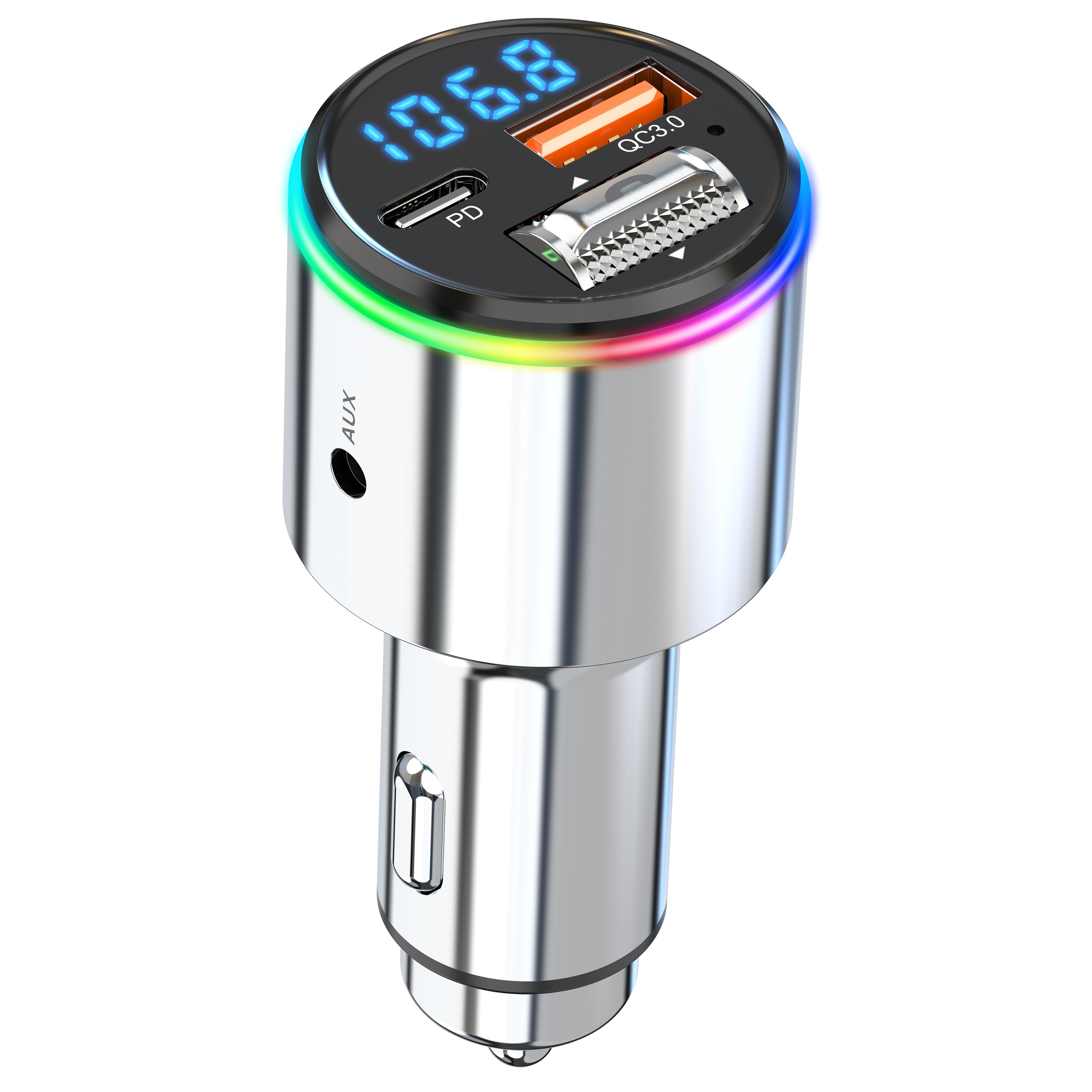 FM Transmitter With Car MP3 Player Fast Charging QC 3.0  Hand-free Call Dual PD Charger Bluetooth