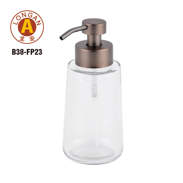 Hot Selling Wholesale Modern Style Glass Soap Dispenser With 304 Rust Proof Stainless Steel Soap Pump Soap Dispenser