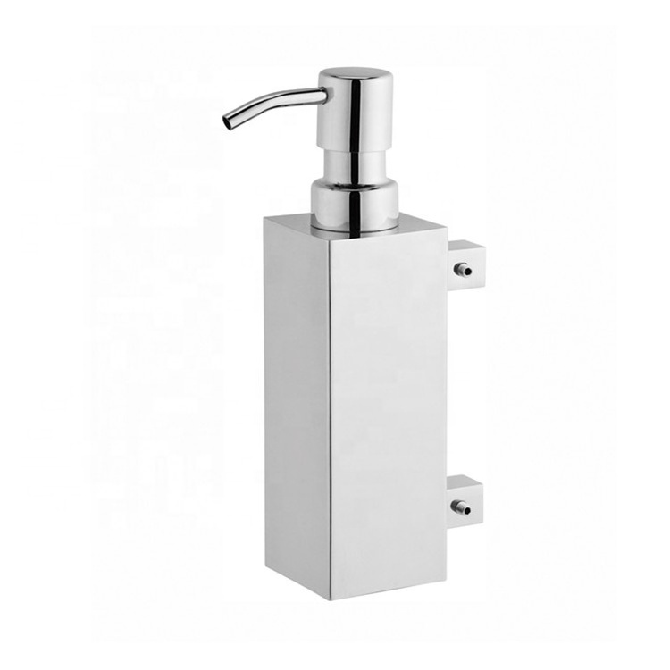 Customized Kitchen Sink Square Round Stainless Steel Liquid Wall Mounted Soap Dispenser Shampoo For Hand Wash Wall Dispenser