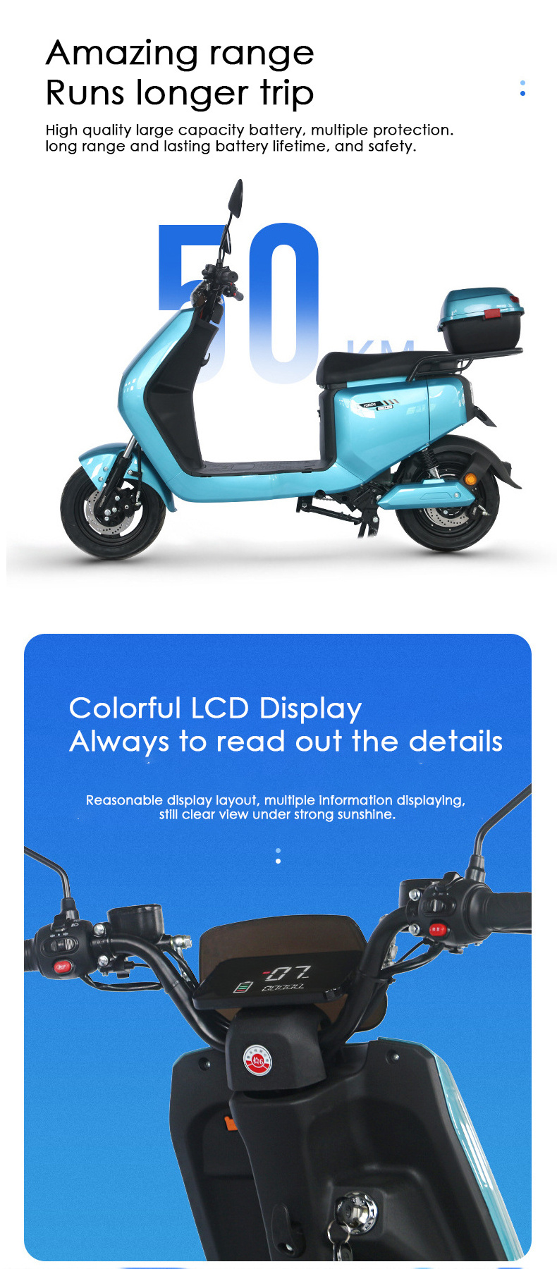 Clearance Electric Moped China Wholesale Legal Street Electric Motorbike 2000w Delivery Scooter Electric Motorcycle