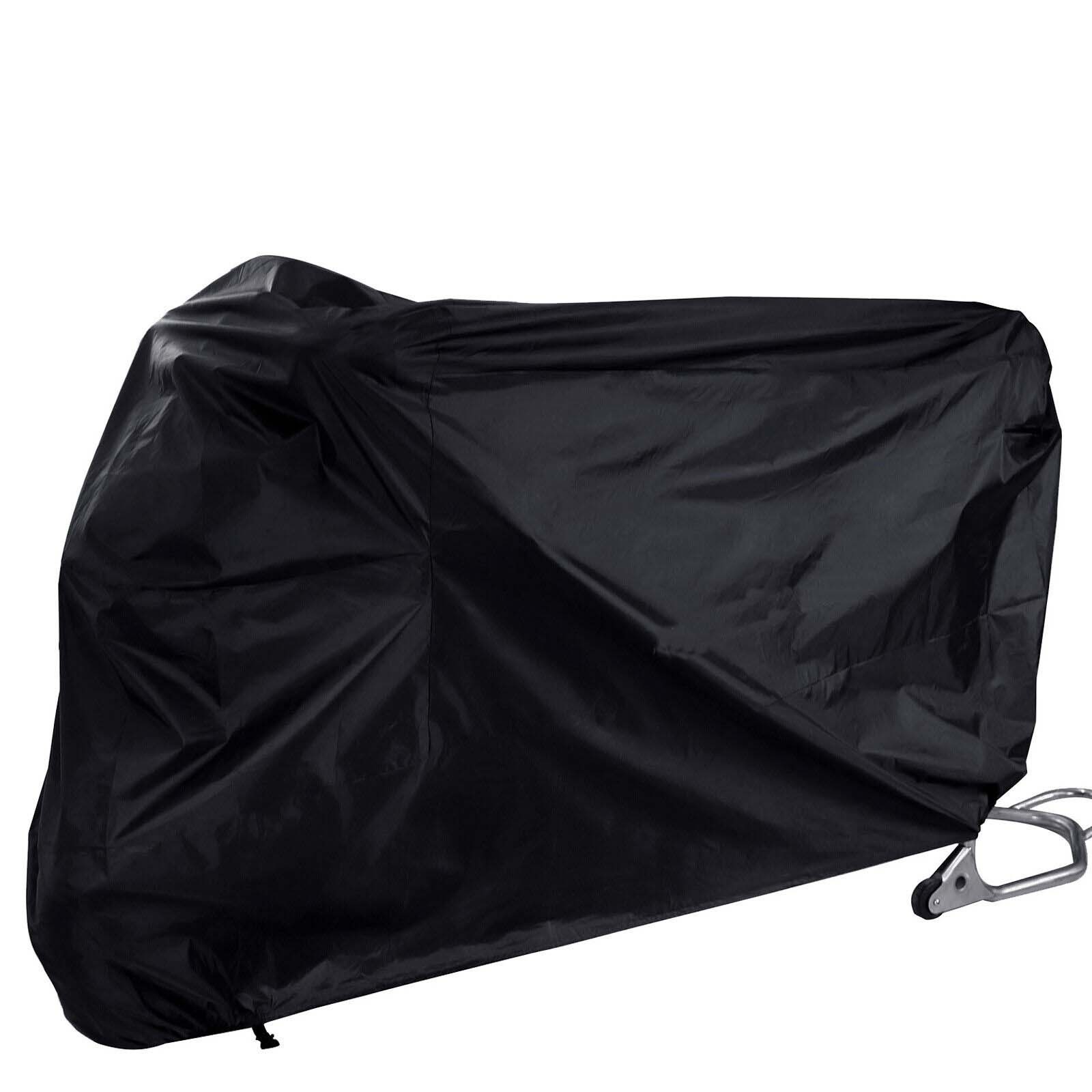 Motorcycle E-Bike Cover Full Black Waterproof Outdoor Rain Dust UV Protector Motorbike Cover