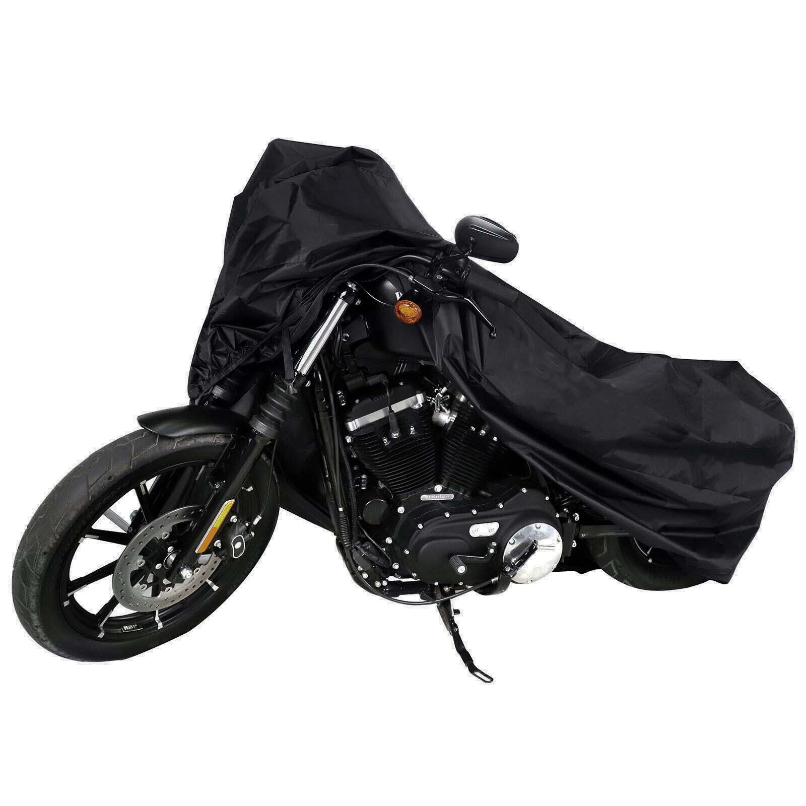 Motorcycle E-Bike Cover Full Black Waterproof Outdoor Rain Dust UV Protector Motorbike Cover