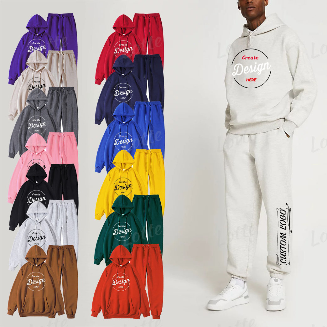 Custom Tracksuits For Man Branded Training Wear Custom Sweatsuit With Logo Jogging Men's Tracksuits Unisex Sweatsuit Sets