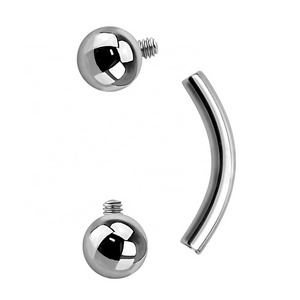 G23 Titanium Internally Threaded Eyebrow Rings Rook Daith Tragus Curved Barbell Titanium Piercing Jewellery