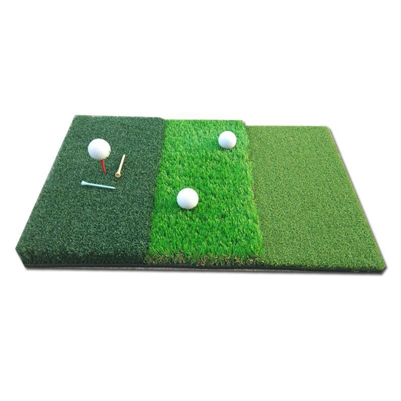 Long and Short Grass Swing Mat 3 in 1 Golf Practice Hitting Mat