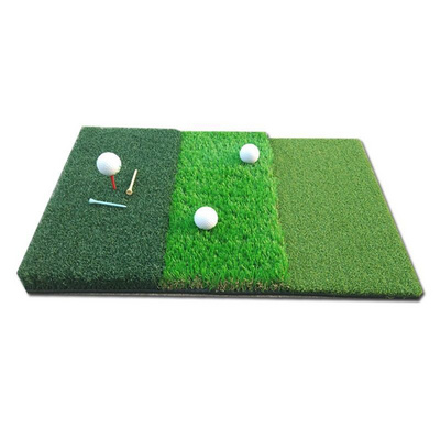 Long and Short Grass Swing Mat 3 in 1 Golf Practice Hitting Mat