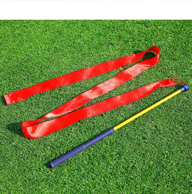 Golf Swing Trainer Aid Golf Grip Trainer for Swing Tempo Training Warm-up with stripe