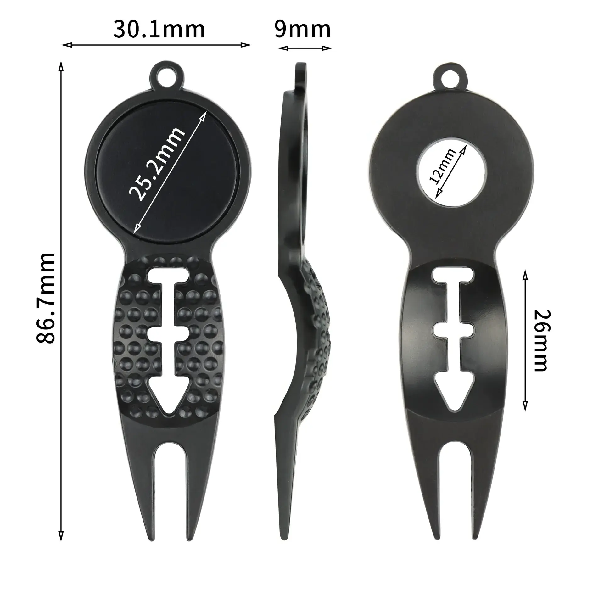 Golf Divot Repair Tool with Marker Golf Tool Golf Accessories for Men with ball line marker function