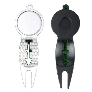 Golf Divot Repair Tool with Marker Golf Tool Golf Accessories for Men with ball line marker function