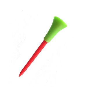 Rubber Cushion Top Plastic Golf Tees Mixed Colors