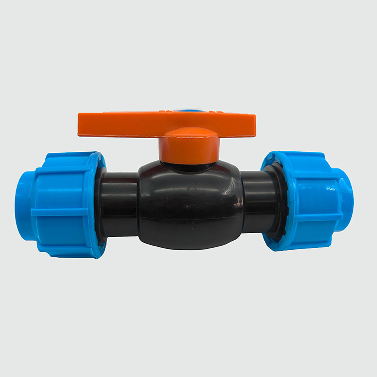 three way 3 ways three-way plastic manual diverter valve pe tee ball valve