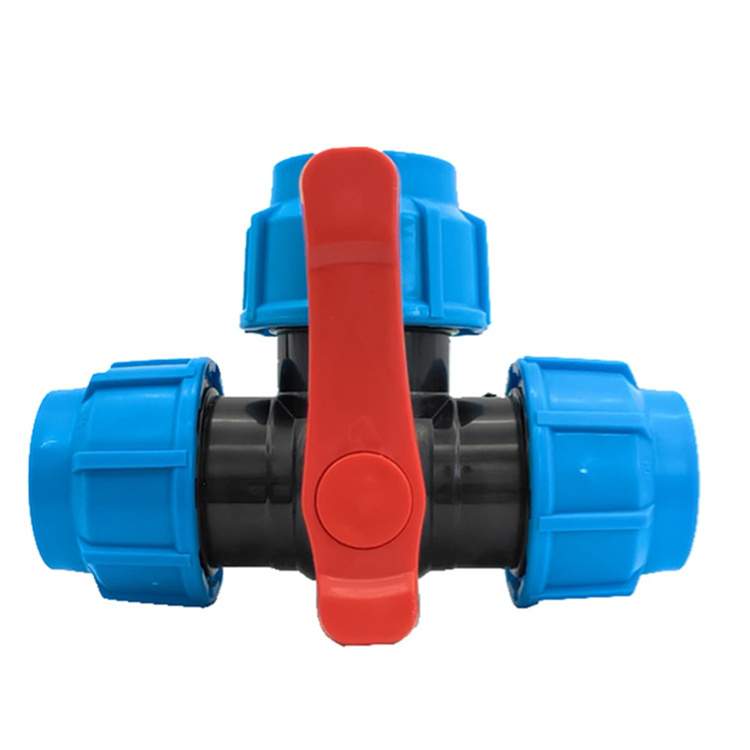 three way 3 ways three-way plastic manual diverter valve pe tee ball valve