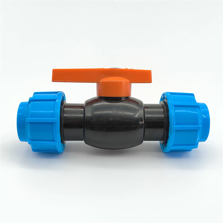 8 Mm Turn Dubai Split Body Ball Valve For Garden Hose Connector Pe Pipe Pp Compression Ball Valve