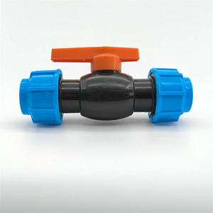 8 Mm Turn Dubai Split Body Ball Valve For Garden Hose Connector Pe Pipe Pp Compression Ball Valve