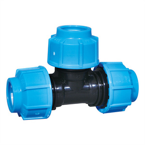 Agricultural/garden watering PE/PE irrigation plastic pp compression tee connect pipe fitting