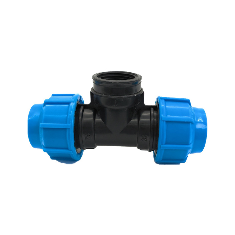 pp water pipe joint with internal thread tee joint strength