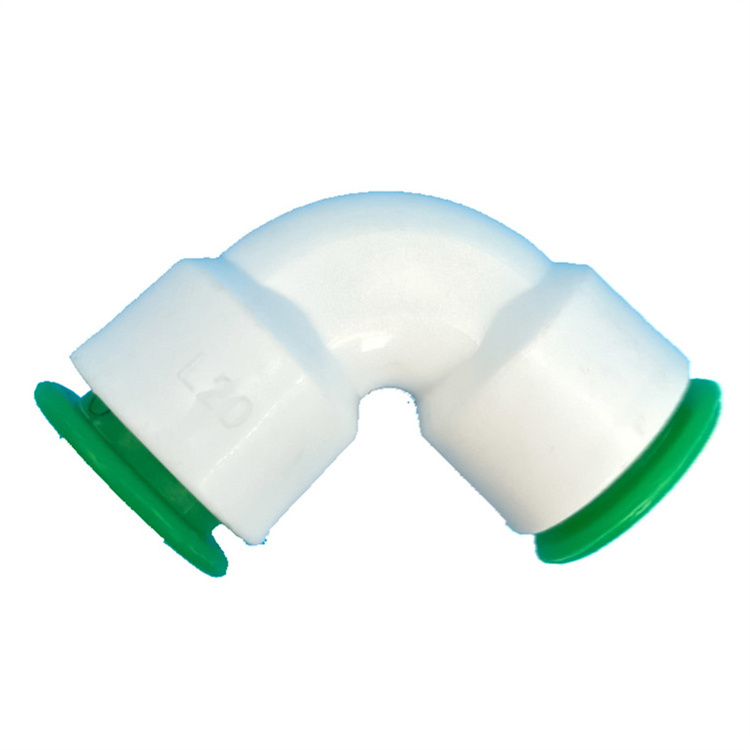 New product PP push fit fitting quick insert 90 degree elbow for pipe