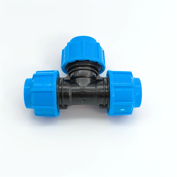 Agricultural/garden watering PE/PE irrigation plastic pp compression tee connect pipe fitting