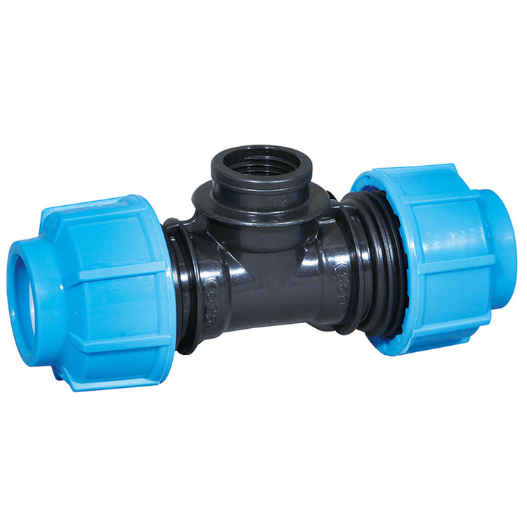 pp water pipe joint with internal thread tee joint strength