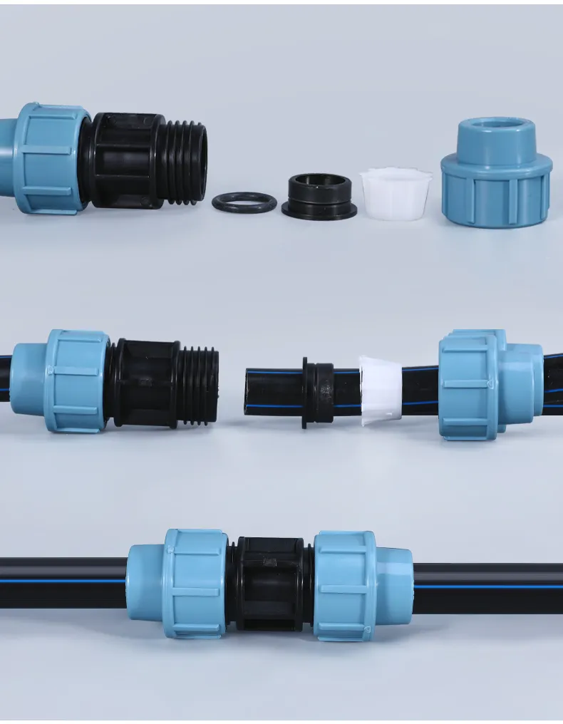 2023 the best product Drip irrigation hdpe pipe fitting water and upvc cpvc pipe green pp compression fitting in China