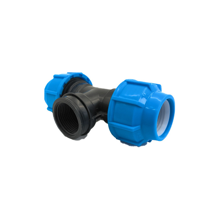 pp water pipe joint with internal thread tee joint strength