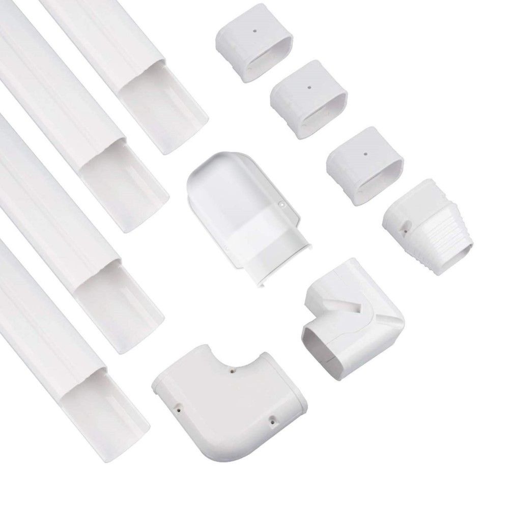 High Quality Air Conditioner PVC Cable Trunking Slim Duct Pipe Cover Mini Split Air Conditioner White Line Set Covers