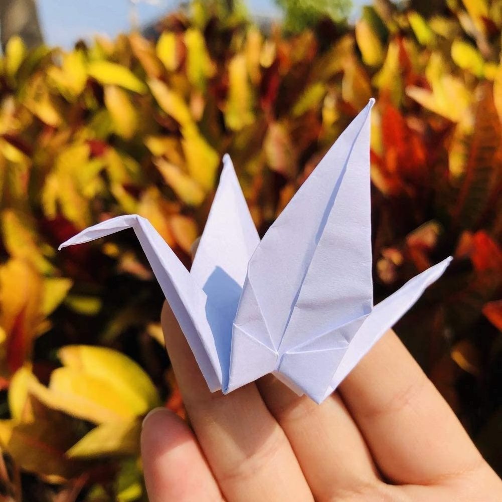 Premade White Origami Paper Cranes for Wedding Party Decorations Folded Handmade DIY Bird Garlands Peace Dove Bird Streamers