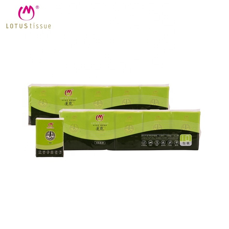 Quality supplier 4ply bamboo pulp wallet facial tissue paper pocket tissue