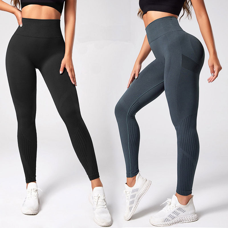 HIGH QUALITY Women Sport Pants Fitness Scrunch Butt Workout Tights High Waist Push Up Yoga Seamless Leggings For Gym