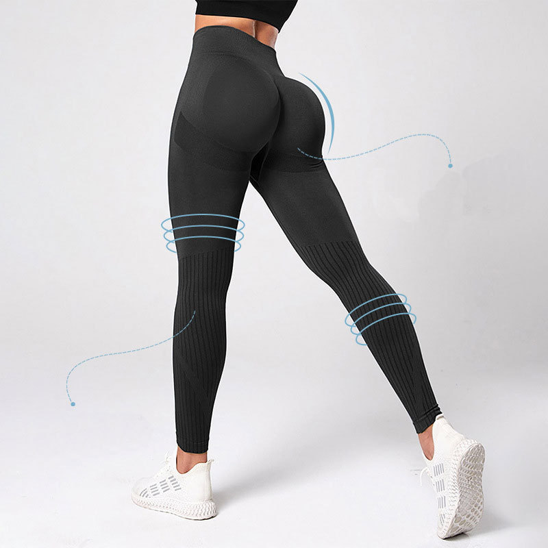 HIGH QUALITY Women Sport Pants Fitness Scrunch Butt Workout Tights High Waist Push Up Yoga Seamless Leggings For Gym