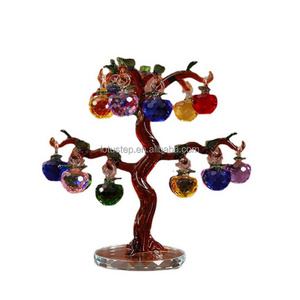 Beautiful High Quality Hand Carved Crystal Apple Tree for Christmas Decoration