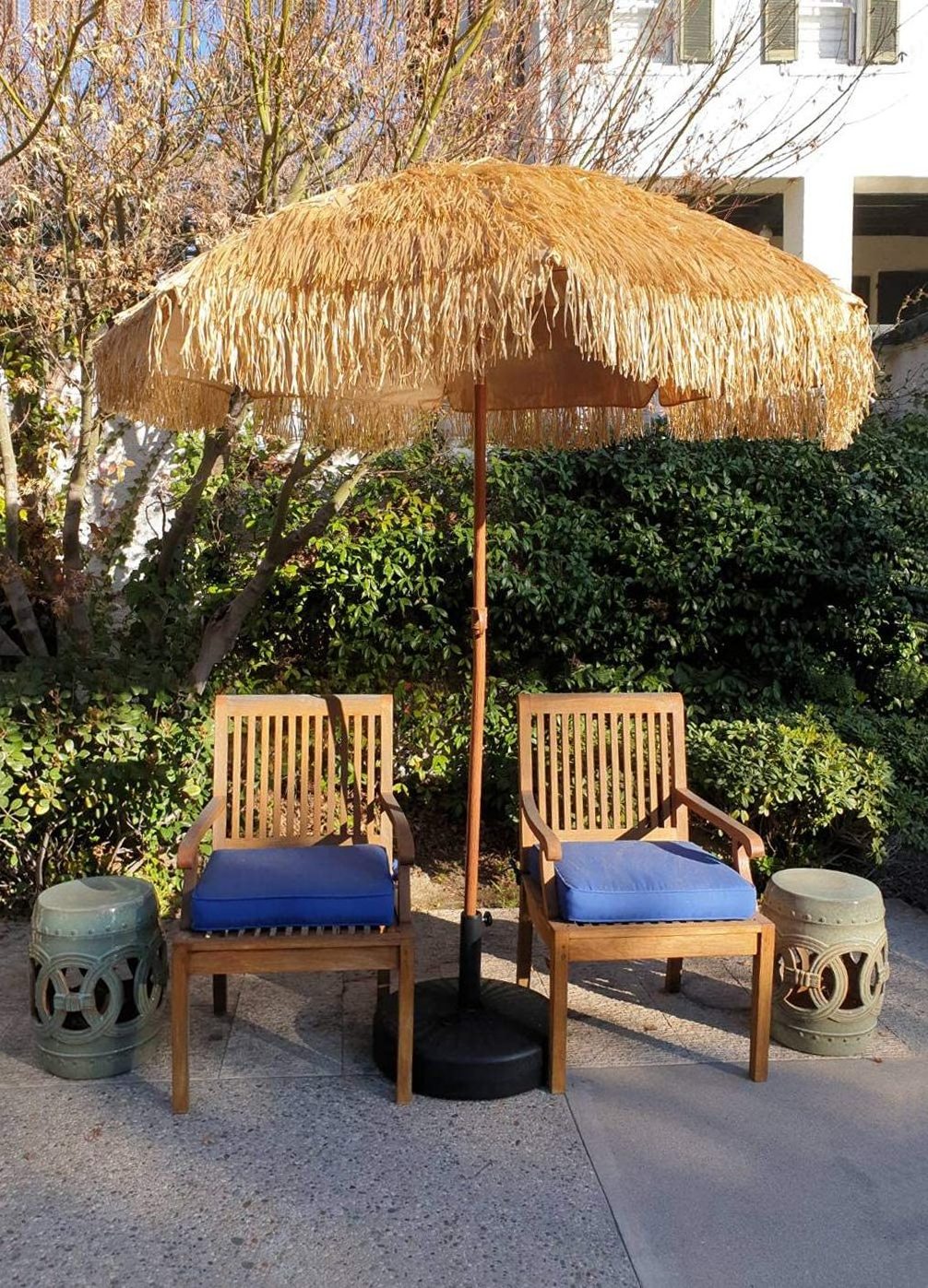 6.5 ft. Thatched Patio Tiki Umbrella with Tilt