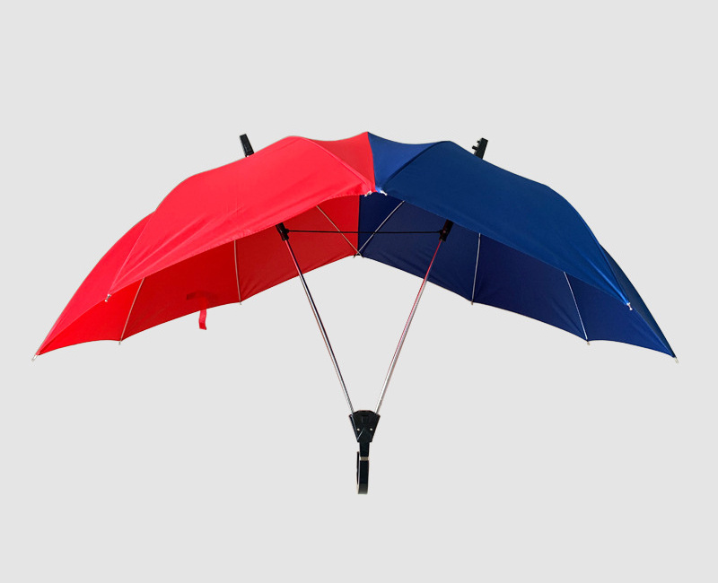 Promotional Double Shaft Twins Lover Couple Straight Umbrella