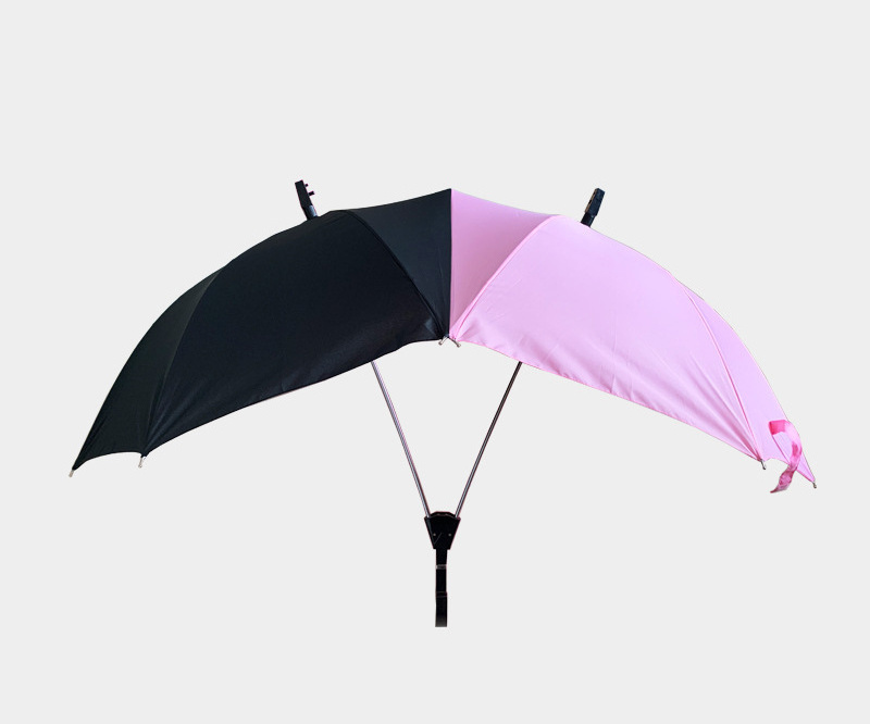 Promotional Double Shaft Twins Lover Couple Straight Umbrella