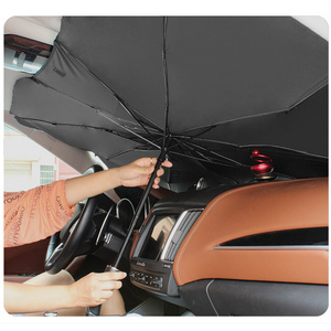 LOTUS Car Shade Parasol Block Cover Silver Coated Vinyl Auto Sunshade Protector Car Window Shade Umbrella for Car