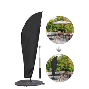 Patio Umbrella Cover 600D Waterproof Outdoor Offset Banana Style Umbrella Cover