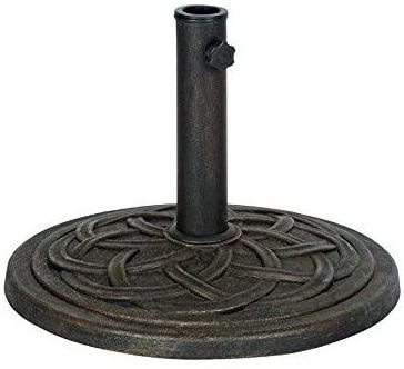 Cast Stone Umbrella Base Made from Rust Free Composite Materials Bronze Powder Coated Finish