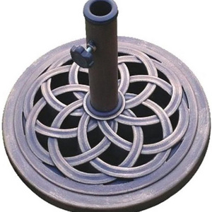 Cast Stone Umbrella Base Made from Rust Free Composite Materials Bronze Powder Coated Finish